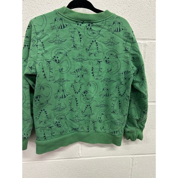 4t Boys Green long sleeve Sweater with Dinosaurs - Picture 3 of 3